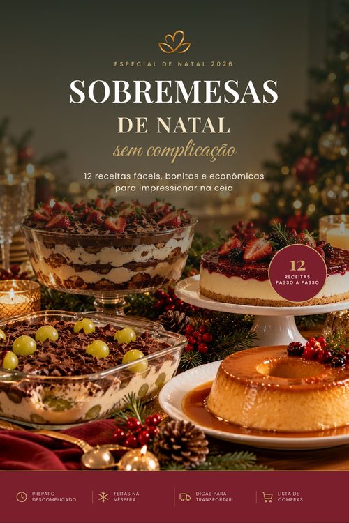 Capa do ebook Sobremesas de Natal sem Complicação